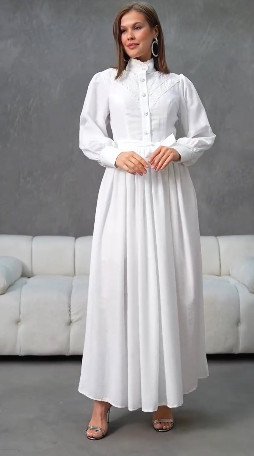 Classic Long Sleeve Abaya Dress