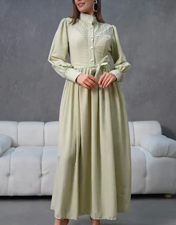 Classic Long Sleeve Abaya Dress