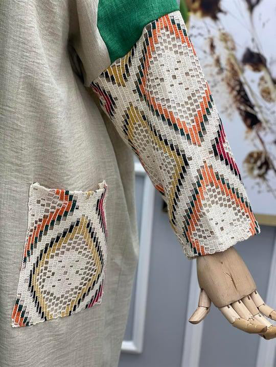 Cardigan / Abaya with Lace Sleeves