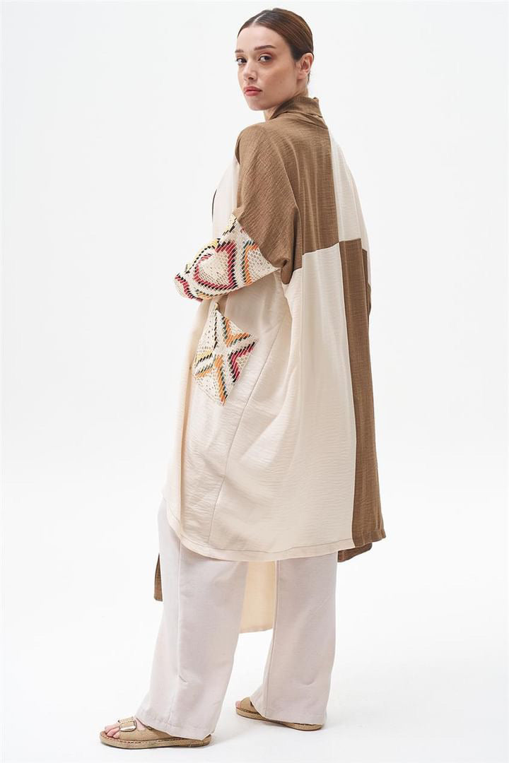 Cardigan / Abaya with Lace Sleeves