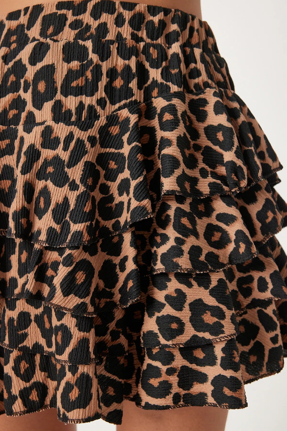 Woven Fabric Flounce Shorts Skirt