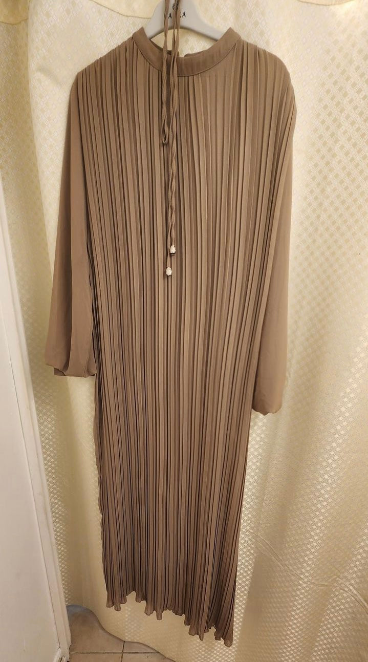 Chiffon Lined Pleated Dress