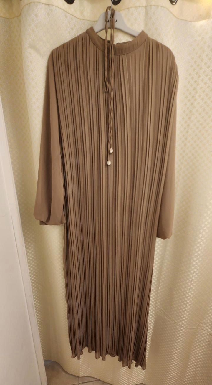 Chiffon Lined Pleated Dress
